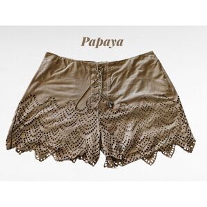 Papaya Faux Suede Shorts (Skorts)    Sz L